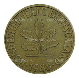 Монета 10 пфеннигов 1988 года G Германия