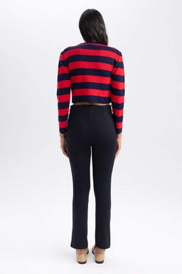 Укороченные брюки с высокой талией - Defacto фото 5