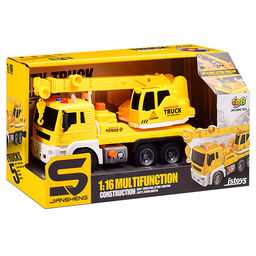 Машина "Кран" 1:16 (свет, звук) в коробке (цвет желтый)