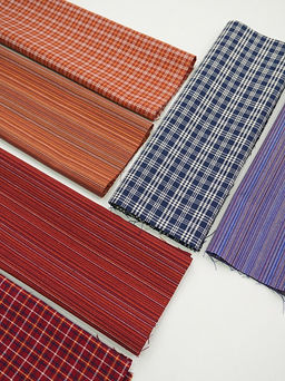 Набор тканей для рукоделия Пестрядь этнографическая под домоткань №1, 45*30 см, 6 шт - Купава фото 6