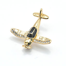 Брошь с эмалью и куб.цирконием