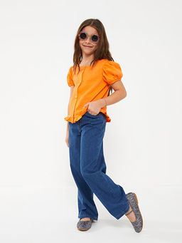 Paperbag Fit K?z ?ocuk Jean Pantolon