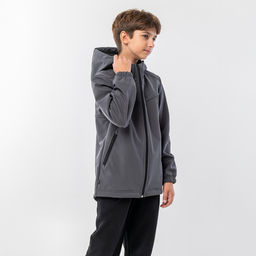 RODOS Куртка софтшелл для мальчика демисезон М-311д Тёмно-серый  фото 3