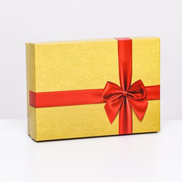 Подарочная коробка сборная Красный бант 21 х 15 х 5,7