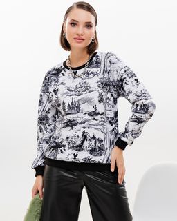 Удлиненный свитшот с принтом SNK003 - Sahar art lab фото 2