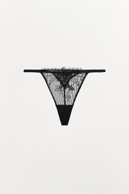 FLORAL LACE THONG - Zara фото 2