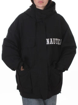 3101 BLACK Куртка демисезонная женская (100 гр. холлофайбер) - Фабричный китай фото 3