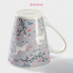 Кружка Доляна Единорог, 320 мл, фарфор