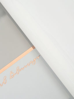 Цена за 20 шт. Пленка для цветов, "Полоса с окном", белая, 57х57±2 см