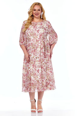 Платье Элль стиль 2383 розовый принт фото 8