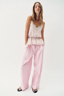 TOP LENCERO ENCAJE / Rosa