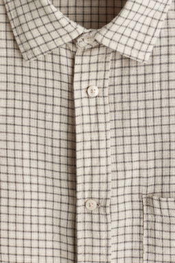 Camisa en mezcla de lino Oversized Fit - H&m фото 8