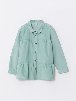 Basic Uzun Kollu Kadife K?z ?ocuk G?mlek