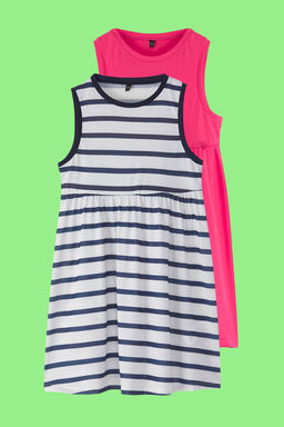 Pembe-Mint K?z Cocuk Basic Kolsuz Mini Orme Elbise TKDSS25EL00015 - Trendyolmilla фото 6