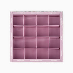 Цена за 5 шт. Коробка под 16 конфет с ячейками Цветы, 19?19?3 см