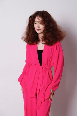 9183 Костюм из кимоно и брюк-палаццо ярко-розовый - Martichelli фото 39