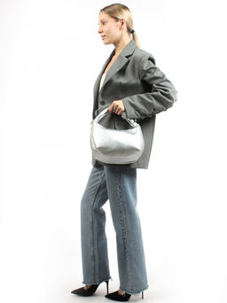 LACCOMA сумка Офелия-Y2005-серебристый эко кожа хлопок фото 3
