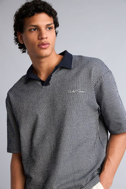 Pamuklu Dokulu Boxy Fit Polo Ti__rt