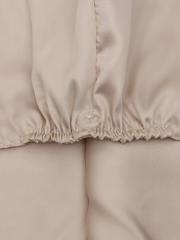 Чалма - тюрбан для волос MINAKU, 25×68 см, тенсель, бежевая