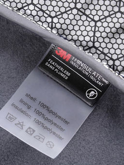 Куртка мужская гибридная стёганая с капюшоном с графеновой подкладкой темно-серого цвета 9621_1TC