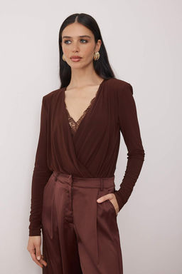 Siyah Duz Kruvaze Uzun Orme Sandy Body TPRAW26BD00029 - Trendyolmilla фото 4