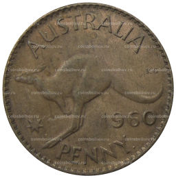 Монета 1 пенни 1960 года Австралия