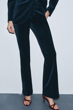 FLARE VELVET TROUSERS ZW COLLECTION - Zara фото 2