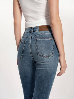 CONTE CON-721 Джинсы skinny с эффектом потёртостей и необработанным краем blue - Conte elegant фото 5