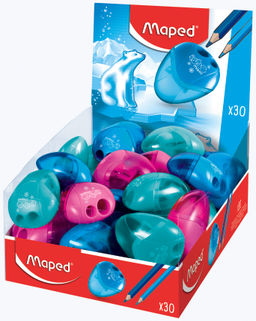 Точилка MAPED I-GLOO с контейнером, ассорти, корпус пластик, 2 отверстия