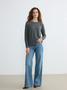 Bisiklet Yaka Aplike Detayl? Bluz