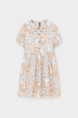 КР 5932/песчаный,зайчики и ромашки к563 платье для дев - Crockid фото 2