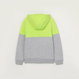 CRB wear/CWJB 62920-36-294 Джемпер модель худи для мальчика, лайм-светло-серый меланж/Ex.Cherubino  фото 2