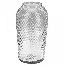 Ваза для цветов стеклянная "Глория" 2,55л, д14,5см, h26см, средняя, текстурная (Россия)