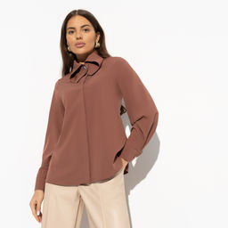 Блуза с креативным воротником Неожиданный эффект (super) - Charutti фото 8