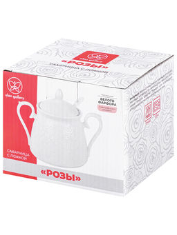 Сахарница 350 мл 14,5*10*11,5 см Розы, с ложкой - Elan gallery фото 10