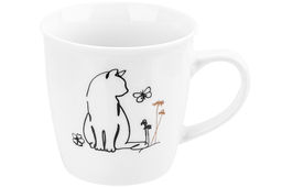 Кружка 340 мл 12,5*9*9,2 см Кот и Бабочка NEW BONE CHINA - Elan gallery фото 4