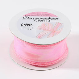 Лента капроновая «Волна», с радужным переливом, 38 мм, 9.1±0.5 м, бежевая