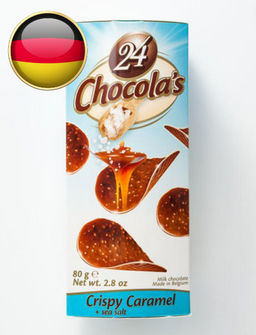 Чипсы 24 Chocolas молочный шоколад, с морской солью, 80 г