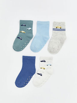 Araba Desenli Erkek Bebek Soket ?orap 5li