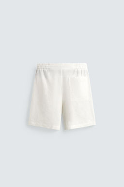 BERMUDA RELAXED FIT 100% LINO / Blanco - Zara фото 7
