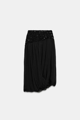 ZW COLLECTION SEQUINNED SKIRT - Zara фото 13