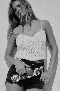 CUTWORK STRAPPY TOP