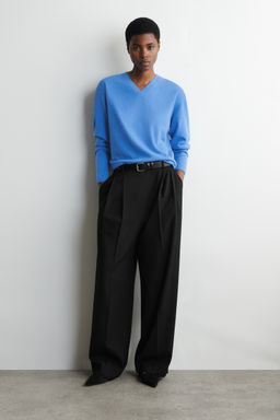 PANTAL?N TWILL WIDE LEG RELAXED FIT - H&m фото 4