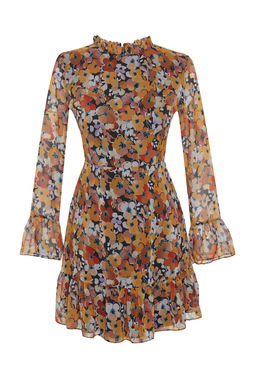 TRENDYOLMILLA Siyah Dik Yaka Dokuma Elbise TCLAW19LJ0076  фото 31