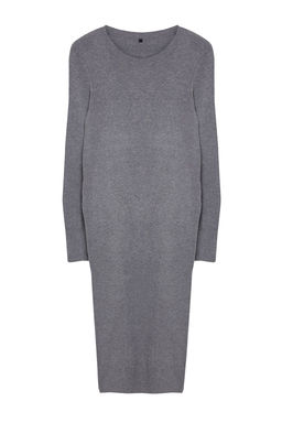Antrasit Maxi Triko Premium Iplik/Ozel Iplik Elbise TWOAW24EL00100