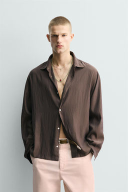 CAMISA RELAXED FIT FLUIDA / Marr?n - Zara фото 2