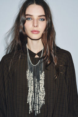 FAUX PEARL CASCADE NECKLACE