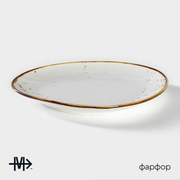 Блюдо для подачи Magistro «Церера», 21×18.7 см, фарфор, белое