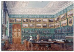 Открытка живопись Э.П.Гау Зеленый кабинет Николая I