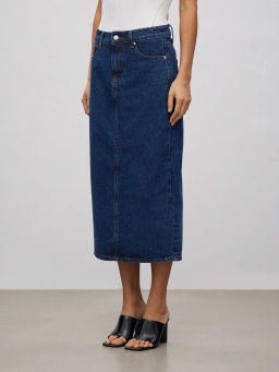 ЕМКА / Джинсовая юбка с высокой посадкой - Emka фото 5